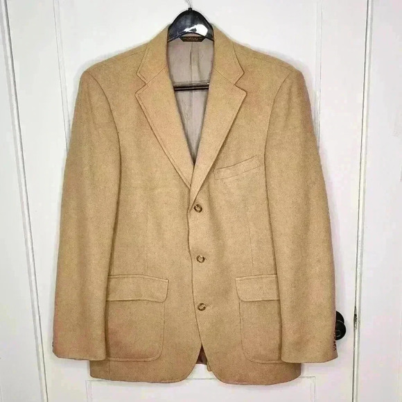 Vintage Orvis Jacket Mens 42L Sport Coat Blazer Camel Wool Made USA Tan - Picture 1 of 5